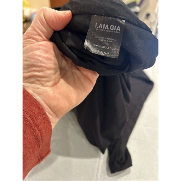 I.AM.GIA‎ Womens Dress L Black Long Sleeve Mini  Lace Up Front Party Cocktail - Picture 7 of 9